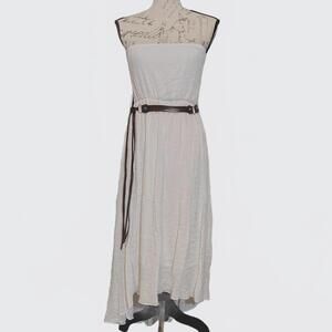 Vintage Poetry Y2K White Strapless  Maxi Dress Large - Boho Romantic Gauzy Beach